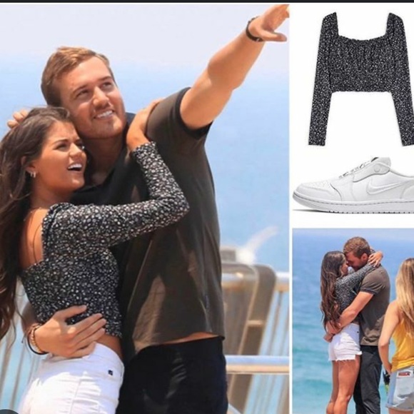 TOPSHOP FLORAL LONG SLEEVE POINTELLE PRAIRIE TOP - Picture 5 of 8